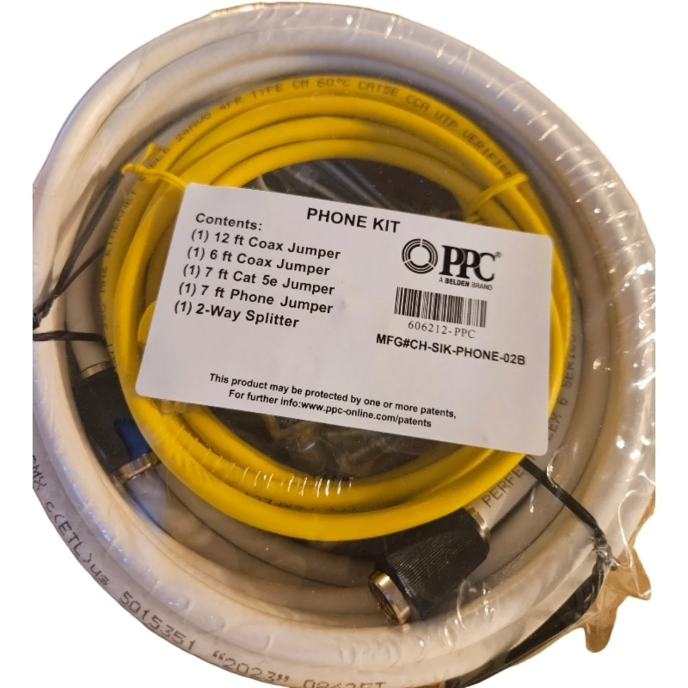 PPC Phone Kit with Yellow Coax Cables